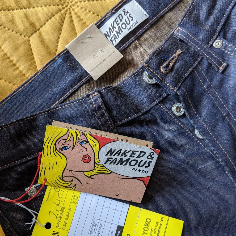 NWT Naked&Famous - Super Guy Natural Indigo